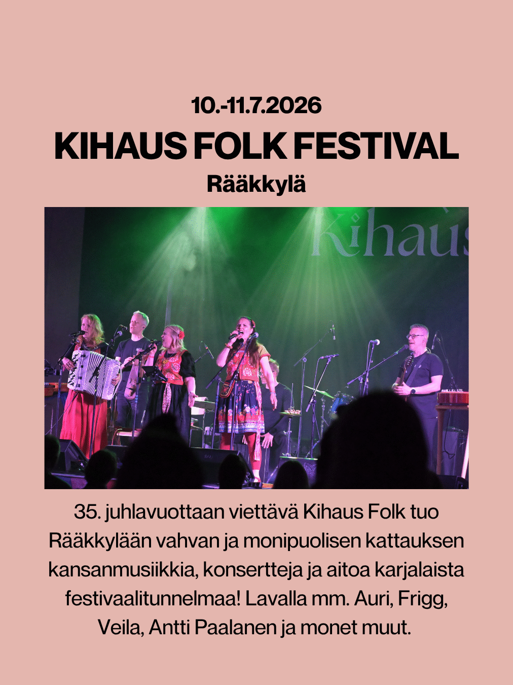 Kihaus Folk Festival 10.&ndash;11.7.2026
